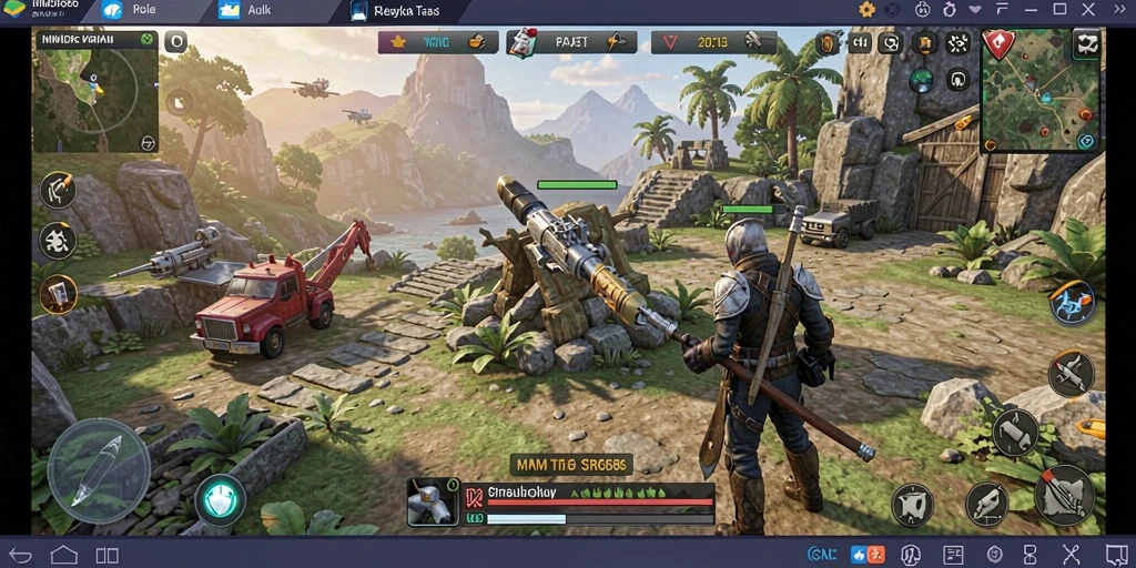 Tampilan gameplay menakjubkan dari DMD686 dengan elemen strategi.
