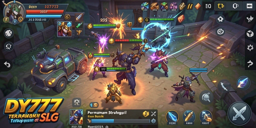 Tampilan gameplay strategis dan interaktif di DY777.