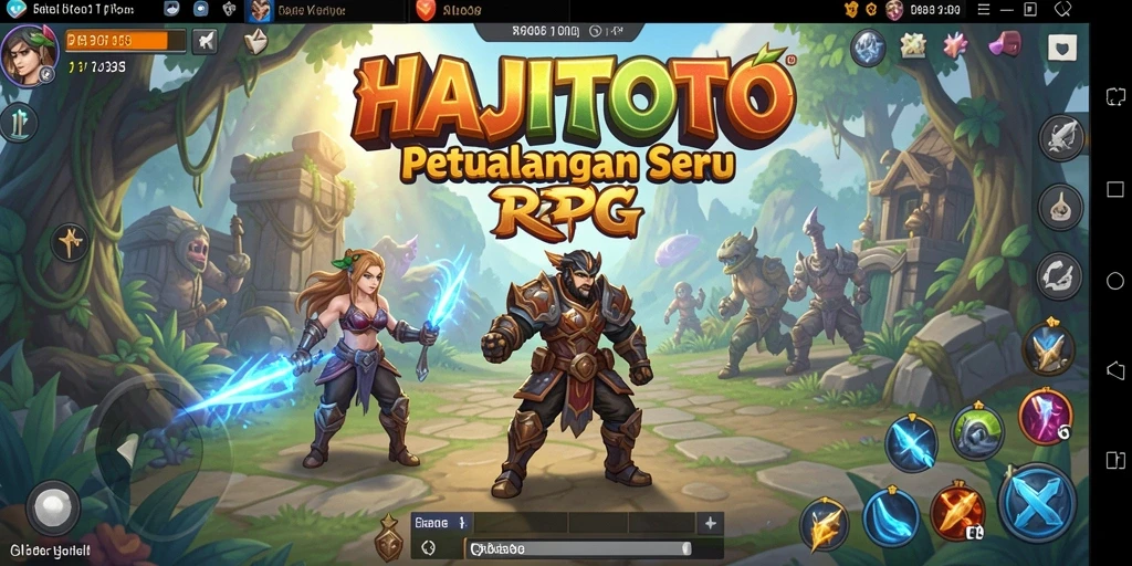 Screenshot gameplay HAJITOTO yang menunjukkan pertarungan seru di dunia RPG.