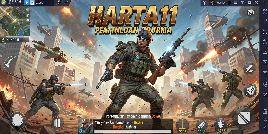 Tangkapan layar menampilkan aksi seru gameplay Battle Royale HARTA11.
