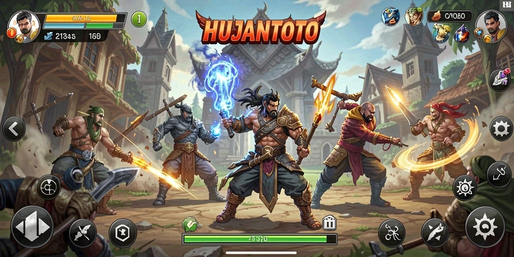 Tampilan gameplay HUJANTOTO yang memukau dan strategis.