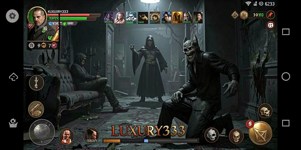 Tampilan gameplay LUXURY333 yang menyeramkan dan mendebarkan.