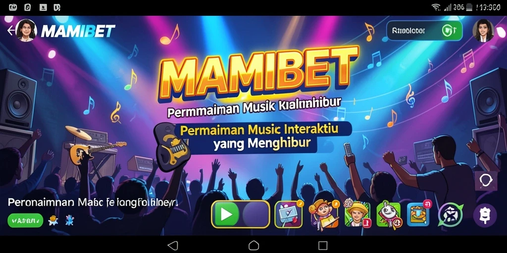 Screenshot MAMIBET menampilkan gameplay seru dengan berbagai tantangan musik.