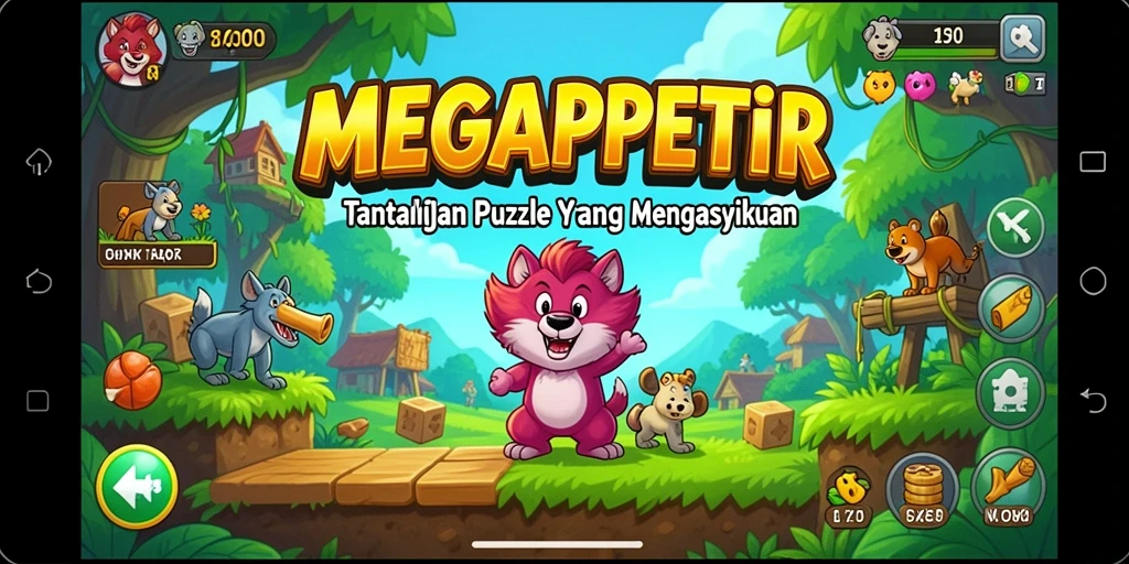 Tampilan gameplay MEGAPETIR yang menarik dan penuh tantangan.