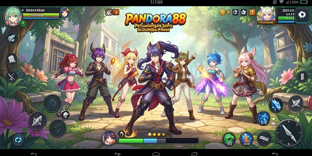 Tampilan epic dari gameplay PANDORA88 dengan karakter Anime.
