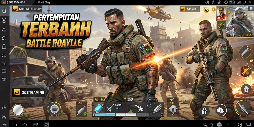 Tampilkan pertarungan seru dalam game Battle Royale SOBATGAMING.