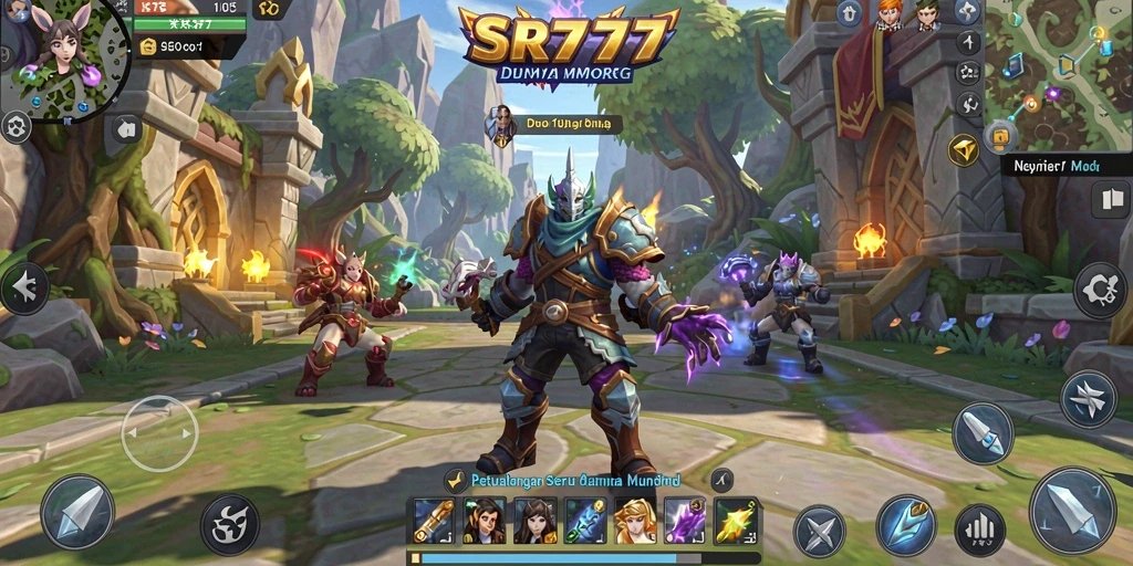 Tangkapan layar gameplay yang menunjukkan aksi seru dalam SR777.