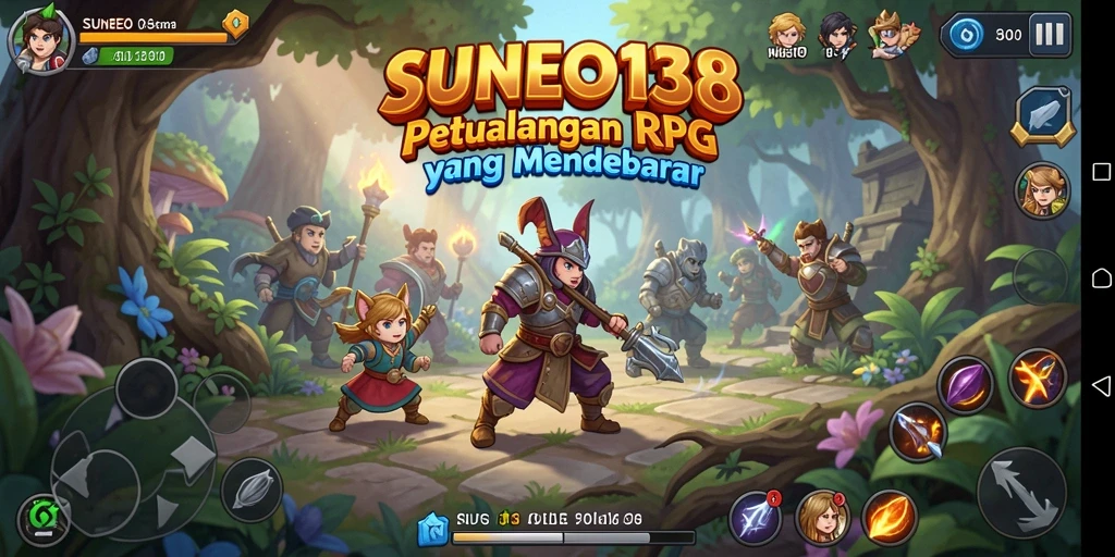 Screenshot SUNEO138 menunjukkan aksi mendebarkan dalam pertempuran RPG.