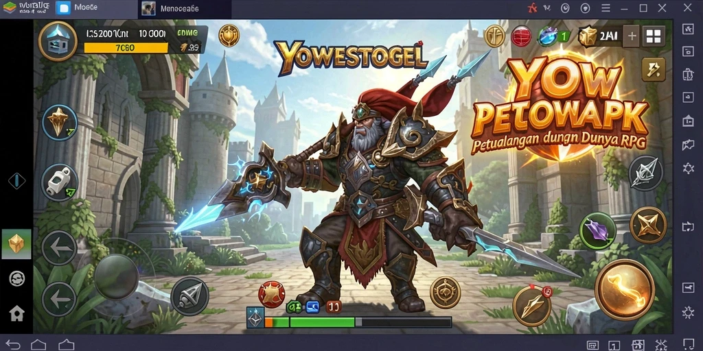 Tangkapan layar gameplay YOWESTOGEL menampilkan pertempuran yang mendebarkan dan lingkungan yang indah.